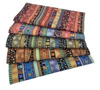 EDGEAM Lot de 5 Tissus Couture 47cm x 47cm Ethnique Motif Tissu Coton Textiles Multicolores Tissus au Metre Patchwork pour DIY Quilting Projet Couture Artisanat (47cm x 47cm)
