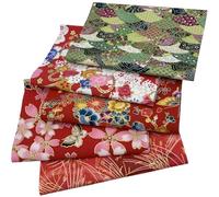 EDGEAM Lot de 5 tissus en coton à coudre - 20 x 80 cm - Tissu en coton pour patchwork - Vendu au mètre - Tissu de matelassage - Tissu décoratif - Paquet de restes de tissu