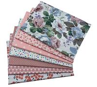 EDGEAM Lot de 7 Tissus en Coton 50x45 cm Couture Tissu Coton pour Patchwork DIY Couture Artisanat (Art-7-c)