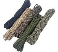 EDGEAM Paracorde 4mm 5 Pièces 6 Mètres Cordes en Paracorde 7 Brins en Nylon Corde pour la Survie Extérieur Camping Tissé à la Main Bracelets Porte-clés Laisse Chien (Couleur D, 5 x 6m/236inch)