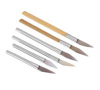 Edged Agate Burnisher Set, Craft Polishing Tools For Carving Metal, Jewelry Making Burnishers With Iron Handle