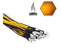 EDGELEC Lot de 30 diodes LED clignotantes pré-câblées 12 V 3 mm CC 12 V