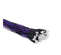 EDGELEC Lot de 30 diodes LED UV 12 V 3 mm pré-câblées 20,1 cm CC 12 V