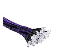 EDGELEC Lot de 30 diodes LED UV 12 V 5 mm pré-câblées 20,1 cm CC 12 V