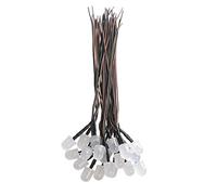 EDGELEC Lot de 50 diodes LED 12 V 10 mm blanc chaud pré-câblées 20 cm DC 12 V LED lentille colorée diffusée petites lampes LED