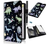 EDGFRTOIO Livres de serveur 2e génération, 12,7 x 22,7 cm, portefeuille de serveur avec poches extensibles/zippées, joli carnet de service, bloc-notes, support de chèque pour restaurant, présentateur