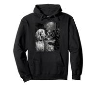 Edgy Afghan Hounds Fume Un Chien Noir et Blanc Sweat à Capuche