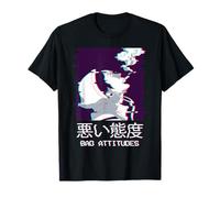 Edgy Anime Boy Vaporwave Aesthetic Bad Attitudes Otaku T-Shirt