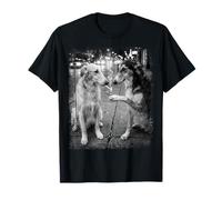 Edgy Borzoi Dogs Smoking Urban Night Scène T-Shirt