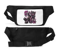 Edgy Cat Taking Fun Selfie Pose Sac banane unisexe Noir