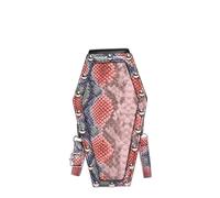 Edgy Coffin Sac à bandoulière à motif cercueil pour femme Sacs à bandoulière en polyuréthane Plusieurs poches intérieures pour diverses occasions Sac à bandoulière tendance pour femme, Rouge, One Size