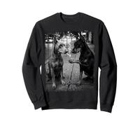 Edgy Doberman Pinscher Dogs Smoking Noir Blanc Urban Sweatshirt