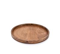 EDHAS Plateau Rond décoratif en Bois pour Table Basse, centres de Table, décoration d'intérieur Moderne (30,5 x 30,5 x 2,5 cm)