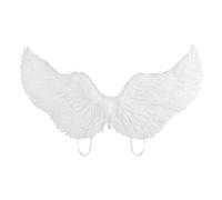 Edhomenn - Ailes d'ange de luxe avec plumes et sangles élastiques - Accessoire de costume d'Halloween pour adultes, 02 Blanc, Taille unique