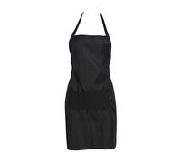Edhomenn Tablier de cuisine réglable de couleur unie avec poche imperméable pour homme et femme, 01 Noir, taille unique