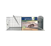 Edialux Cage piège à rats vivante galvanisée piège à rats sans poison capture vivante 1 entrée réutilisable métal antirouille
