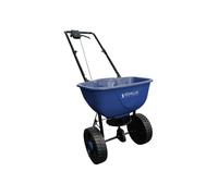 Edialux Épandeur d’engrais 15 L, épandeur manuel pour gazon, jardin et allée, dosage réglable pour engrais, semences et sel,