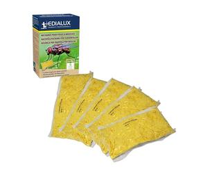 Edialux Recharge pour piège à mouches avec appât soluble dans l'eau, anti insectes, écologique, compatible avec attrape-mouches, pour extérieur, jardin, étable et terrasse, 20 semaines de protection