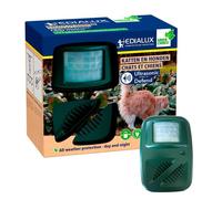 Edialux Répulsif ultrason chat et chien, anti-chats chiens souris rats, protection jardin extérieur, dissuasif ultrasonore