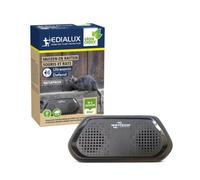 Edialux Répulsif ultrason pour souris et rats intérieur extérieur, dispositif rechargeable usb couvrant 80 m2