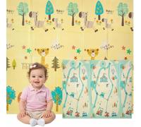 Edibaby, Tapis Eveil Bebe, 180 x 150 cm, Épaisseur 1 cm, Design Enfant, Tapis de Jeu Rembourré en XPE, Réversible et Pliable, Tapis Activités pour Chambre (Fun | 180x150 | 1cm)