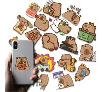 EDIBAZZAR | Autocollants Capybara, 70 pièces, multicolores, cartoon, DIY pour enfants