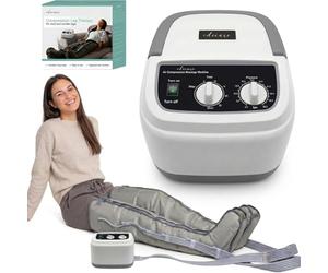 Edicare, Bottes Pressothérapie, Drainage Lymphatique, Appareil de Massage, Jambes Pieds Fatigués, Massage et Relaxation, Facile à Utiliser, Eficacité Professionnelle (Dispositif et boucles de jambe)