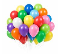 Ediesi, Ballons de Baudruche Multicolore 100 Pcs, Ballons Anniversaire 1 An, Ballon Gonflable Enfant, Baby Shower, Happy Birthday Décoration