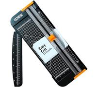 Ediesi, Massicot, A4, Coupe Papier, Guillotine, pour Home, Verrouillage automatique, avec règle d'extension, pour le papier, les photos, les coupons et les étiquettes (Noir)
