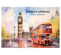 Édifices célèbres, autour du monde (Calendrier de bureau 2026 DIN A5 vertical), CALVENDO calendrier mensuel: Laissez-vous séduire par la magie de ces ... sites emblématiques de renommée mondiale.