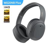 Edifier Casque Antibruit Sans Fil Hi-Res, Bluetooth Léger, W820NB Plus, 43dB ANC, Codec Sat AC, 49h Autonomie ¿ Gris