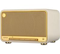 Edifier D32 Enceinte Sans Fil de Table, Audio HR, LDAC, ALAC, 60W (RMS), Arch. Acoust. 2.1, 11 h d'Autonomie, Contrôle via App, Bluetooth 5.3, AirPlay2, Entr. USB-C et AUX, Blanc