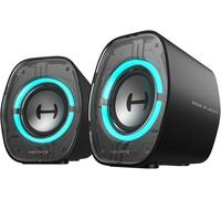 Edifier G1000 II Enceintes de bureau gaming, haut-parleur large bande 2,5 pouces, basses renforcées, Bluetooth 5.4 USB-C AUX, 9 modes d'éclairage RGB pour PC - Noir