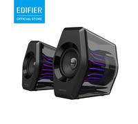 EDIFIER G2000 PRO Enceintes Gaming Bureau 2.0 32W Haut-parleur 3 Pouces Éclairage RGB Son Surround 7.1 Bluetooth 5.4 Entrées USB C USB A 3.5MM Modes Musique Jeu Film Boîtier Transparent Basses White