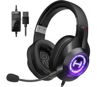 Edifier G2II Casque gaming filaire avec son surround 7.1, micro à réduction de bruit, RGB, haut-parleurs 50 mm - Noir