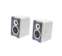 Edifier QR30 Haut-Parleurs de Bureau Actifs avec Bluetooth V5.4, Effets Lumineux dynamiques. 30 Watts RMS - Blanc