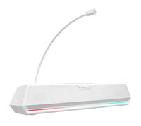 Edifier Hecate G1500 Bar Haut-Parleur de Jeu avec Éclairage RGB 7.1 Surround avec basses profondes Impactful Bass Bluetooth 5.3 3,5 mm AUX-in, USB Alimenté par USB pour PC (Blanc)