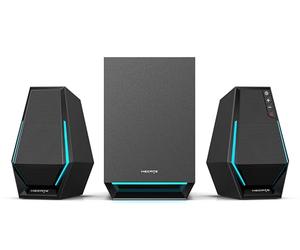 Edifier Hecate G1500 Max 2.1 Système de Hauts-Parleurs pour Ordinateur, Enceintes Gaming 60W avec Sortie Ligne Subwoofer, Lumière RGB, Bluetooth 5.3, USB