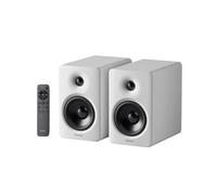 Edifier M90 Enceintes de bibliothèque, 100W RMS, Hi-Res Audio, LDAC, Bluetooth 6.0, HDMI eARC, Optique, USB-C, AUX, Sortie Caisson, Télécommande-Blanc