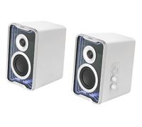 Edifier QR30 Haut-Parleurs de Bureau Actifs avec Bluetooth V5.4, Effets Lumineux dynamiques. 30 Watts RMS - Blanc