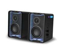 Edifier QR30 Haut-Parleur du Bureau Actif avec Bluetooth V5.4, Effets Lumineux dynamiques - 30 Watts RMS - Noir