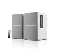 Edifier R1280T Blanc- Enceintes Studio et Bibliothèque Actives 42W, Télécommande IR, 2 Entrées RCA, Ampli Intégré, Pour PC, Portable, Mac, Téléphone et Hi-Fi