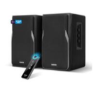 EDIFIER R1380T - Enceintes Studio Bibliothèque Actives, Télécommande IR, Entrées RCA, Prises Optique et Coaxiale, Ampli Intégré, 42W, Noir