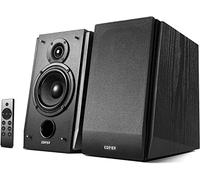 Edifier R1855DB Enceintes de bibliothèque actives 2.0, Bluetooth v5.1 et optique/coaxiale/entrée ligne, sous-sortie, 70 W RMS, 60 Hz-20 kHz, aigus Nomex Mid-Bass et 19 mm Silk Tweeters, design incliné
