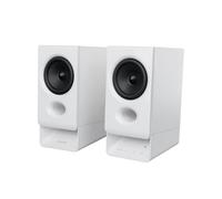 Edifier R20BT Enceintes USB Bluetooth 6.0 avec Haut-parleurs Large Bande 2,75", Commandes tactiles, entrée AUX, Prise Casque. Éclairage Personnalisable Via Application-Blanc