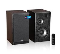 Edifier R2750DB MKII Enceintes de bibliothèque amplifiées,144W, 3 Voies Actives,Sortie Caisson,Audio HD,Bluetooth 6.0 LDAC,HDMI/Optique/coaxial pour Platine,PC,Audio Domestique - Noyer