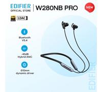 Edifier W280NB Pro Écouteurs coussin de cou -45 dB, réduction de bruit active hybride, audio Hi-Res, Bluetooth 5.4, connexion multipoint