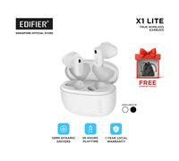 Edifier X1 Lite Écouteurs sans fil Bluetooth 5.4, autonomie de 26 heures, IA avec micro unique pour appels clairs, résistance à la transpiration (IP54), faible latence, charge rapide
