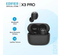 Edifier X3 Pro, Écouteurs sans fil Bluetooth V5.4, Réduction de bruit active, 22 h d'autonomie, Haut-parleur dynamique 8 mm, Texture cuir, Connexion multipoint, Noir