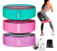 Edifit, Elastique Musculation, Bandes avec 3 Niveaux de Résistance, Fitness, Antidérapantes, Pack de 3, pour Gym, Yoga, Crossfit, Pilates ou Exercices à Domicile (Violet, Rose et Vert)
